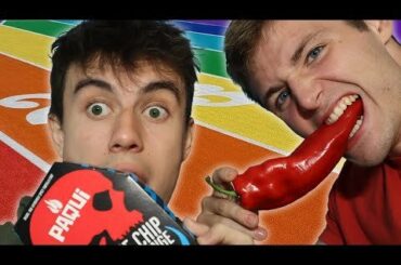 Dudes eat a ghost pepper, run a mile as fast as they can, then loser has to do the one chip challenge