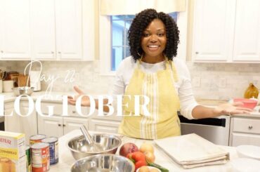 Fall Recipe Cook With Me Making Chili and Cheesy Cornbread | #vlogtober2022