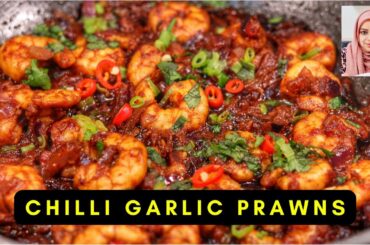 Easy Chilli Garlic Prawns Recipe | Restaurant Style | Cook with Anisagrams | #prawns #prawnsrecipe
