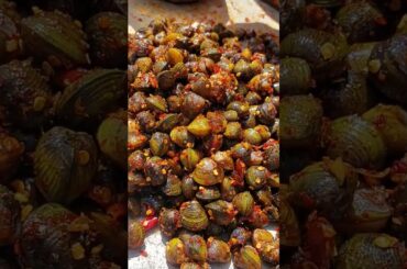 Wow Amazing Delicious Spicy Chilli Salted River Clams #juemcooking #shorts