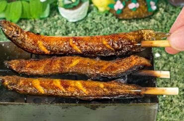 Satisfying Miniature Grilled Loach Recipe l How to make Grilled Loach With Salt Chili Recipe