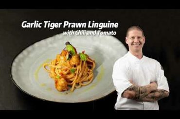 Giant Tiger Prawn Linguine | Chili and Tomato | 10mins Quick and Easy Recipe
