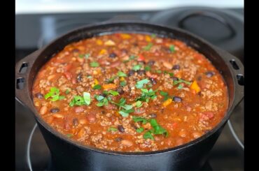 3 MEAT 3 BEAN CHILI | HOW TO MAKE THE BEST HOMEMADE CHILI | RECIPE