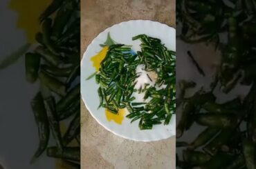 Green chili pickle# shorts#recipe@All food kitchen