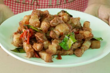 [SIMPLE PORK BELLY RECIPES] Stir fried Pork Belly With Shrimp Paste - Bodian life