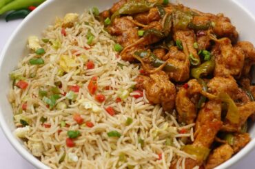 Chicken Chilli Dry With Fried Rice | By Recipes of the world