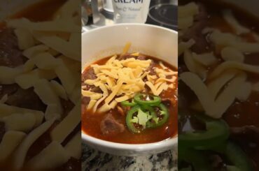 Smithey 7.25qt Dutch Oven: Made Brisket Chili