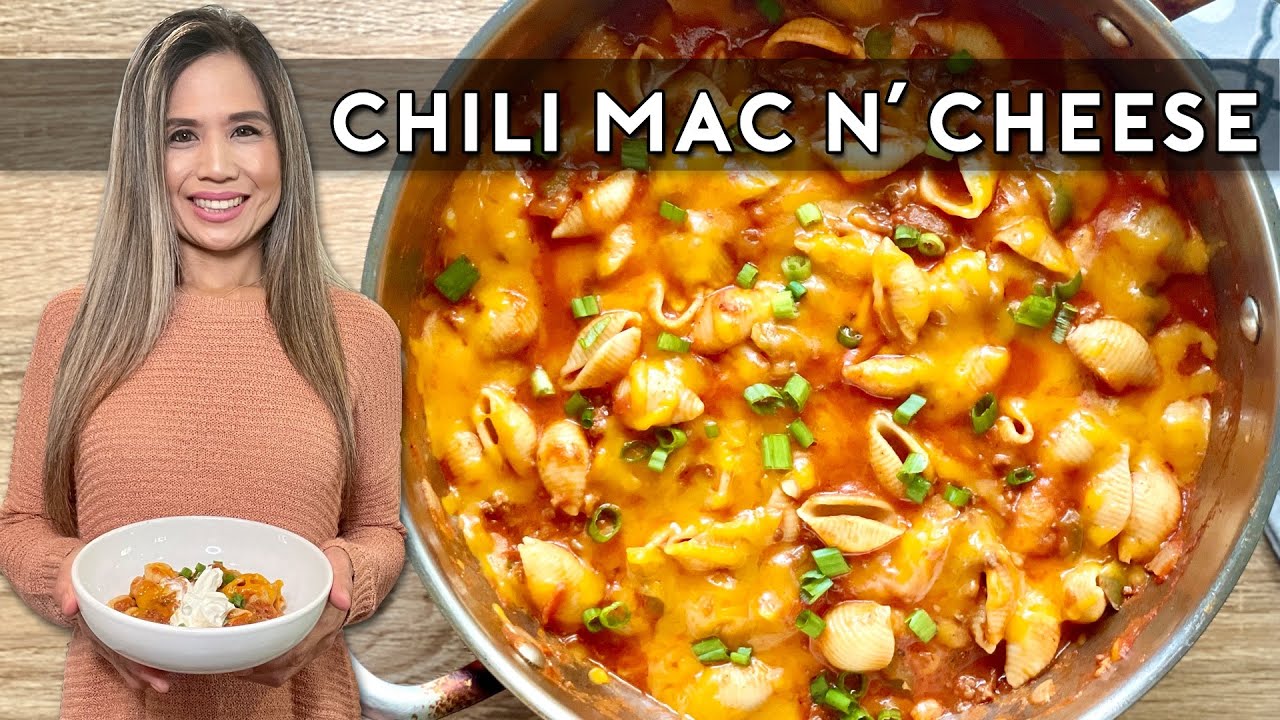 CHILI MAC & CHEESE Easy Stovetop Chili Mac Recipe Chili Chili