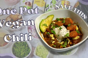super easy whole food plant based chili - beginner friendly recipe!