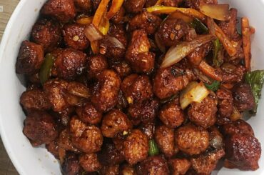 Soya chilli Manchurian Recipe | Chilli Soya | Soyabean Chilli | Soya Manchurian   Chilli Soyabean