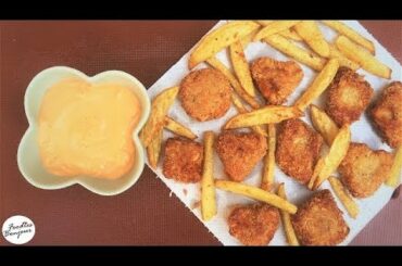 Chicken Nuggets With Chili Garlic Mayo Sauce Recipe | @FoodiesBonjour |