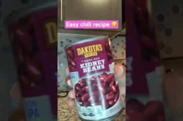 Quick & Easy Chili Recipe #shorts #recipe #cooking #dinner #chili #howto