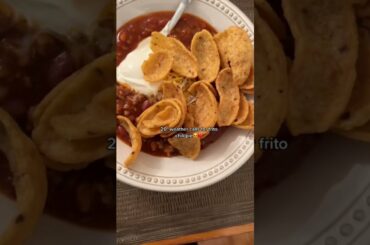 this chili frito pie is the BEST for cold days #shorts