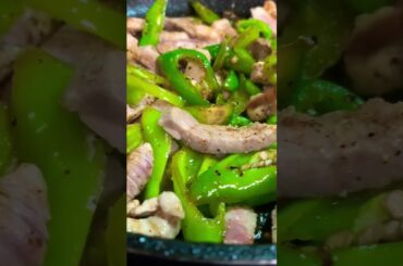 Chili pepper Pork Saute #asmr #yummy #shorts