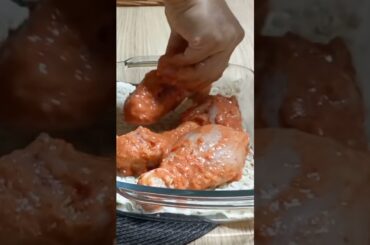 Cooking chicken with chili sauce                #recipe #shorts #chicken