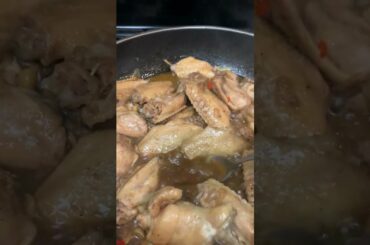 Red hot chili peppers in Chicken Wings Adobo. #howto #food #shorts