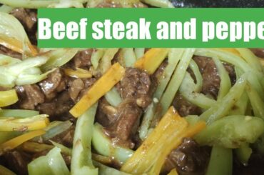 How to cook Beef Chili steak recipes /Beef stir Fry with onion and green chilli #beefrecipe