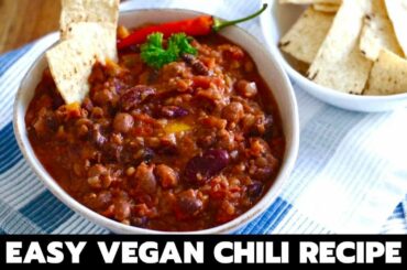 EASY VEGAN CHILI RECIPE | HOW TO MAKE VEGAN CHILI | Frey and Maria