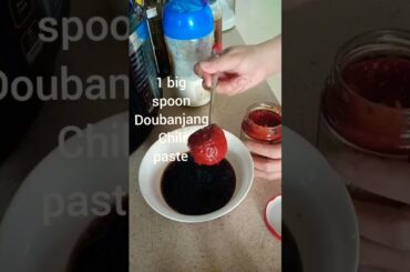 Kung Pao Chili Sauce mixed. #shorts  #sauce  #trending