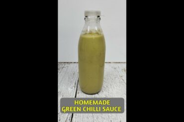 Homemade Green Chilli Sauce Recipe #shorts