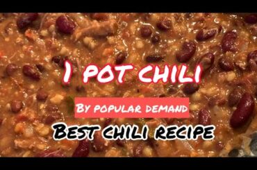 Chili- THE BEST one pot chili recipe