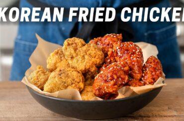 Super Crispy Korean Fried Chicken (Original & Spicy Gochujang)