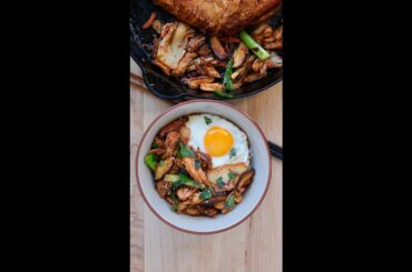 Leftover Turkey Kimchi Rice Bowl