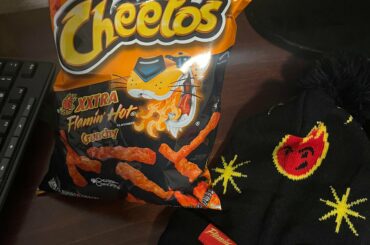 Girlfriend got me these yesterday! (Xxtra flamin hot Cheetos!).