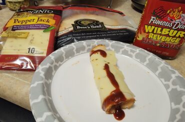 Spicy snack, Boars Head Blazing Buffalo chicken, Wlibers Revenge, & pepper jack