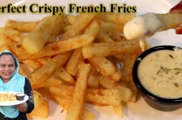 Crispy French Fries Recipe With Tips & Tricks | Garlic Cheese Souce | French Fries Recipe