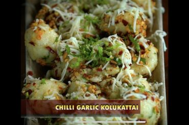 Venkatesh Bhat makes chilli garlic kolukattai | recipe in Tamil | snack box | upma kara kozhukattai