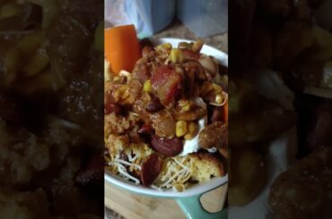 EAT THIS! Shredded Turkey Chili for LUNCH! #leftovers #yummygoodness