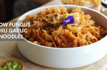 Snow Fungus Chili Garlic Noodles Recipe | Easy Noodle Recipe