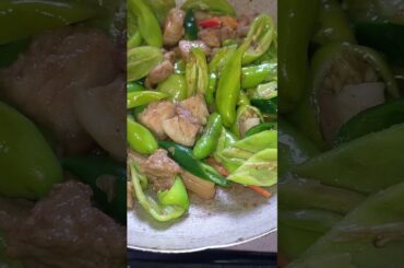 Show Fried Pork with Chili Recipe #shorts