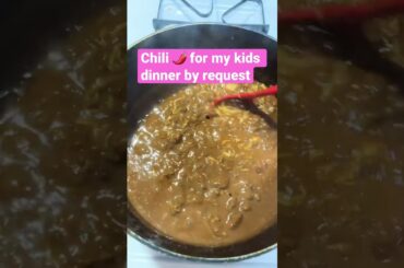 Chili for my kids dinner with cheese  #chili #dinner #shorts