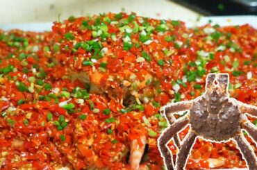 King Crab Recipes|Crab Recipes|Steamed king crab with chili, spicy and tasty