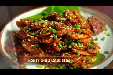 Venkatesh Bhat makes Honey Chilli Lotus Stem | Chinese starter| honey chillie  lotus stem recipe