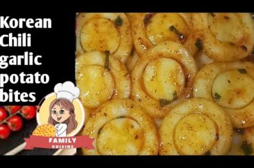 korean Chili Garlic Potato Bites Recipe    Chili Garlic Potatoes Bites @family cuisine