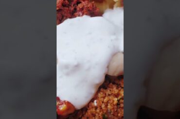 Mexican Turkish style baked potatoes, umpire with meat Chili con carne filling #shorts street on way