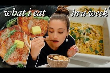 WHAT I ATE THIS WEEK |WEIGHTLOSS JOURNEY 2.0|VLOGMAS DAY 20|(white chicken chili,steak +more)