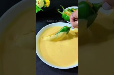 chilli bhaji | mirchi bhaji recipe #shorts #cook_n_bak3