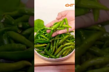smoky green chilli pickles #greenchillipickle #youtube #shorts full recipe video link in description