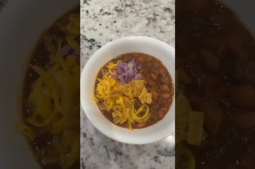 Homemade Chili and cornbread #youtubeshorts #coldfront