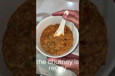 Red chili Tomato chutney | potato chips Recipe