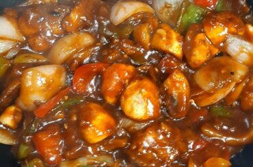 mushroom chilli recipe #mushroom #shorts #chinesefood #streetfood