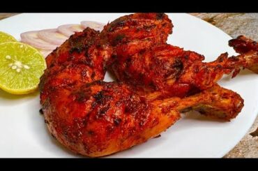 Restaurant Style Grilled Chicken With Silky Gravy | Grilled Chicken Without Oven On Gas Stove
