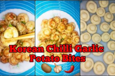 Korean Chili Garlic Potato Bites IChewy Garlic I Seasoned Potato Recipes IBy Daily Life Recipes