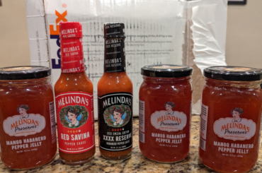 Early Christmas! The mango habanero pepper jelly goes fast around my house.