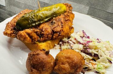 Hot Chicken and Hush Puppies