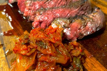 Dinner - Reaper Kimchi w/ a Ribeye